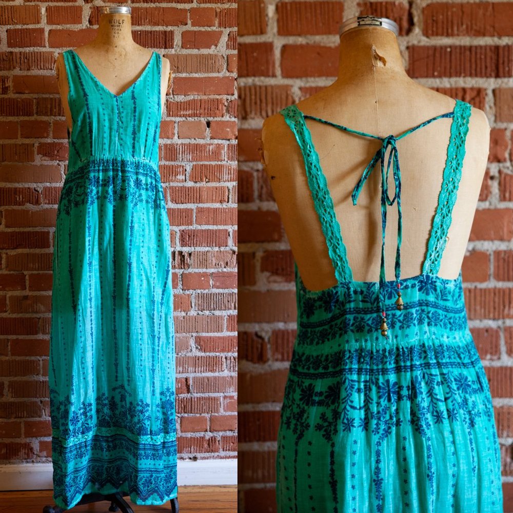 Raga Teal Boho Beach ready Maxi Dress